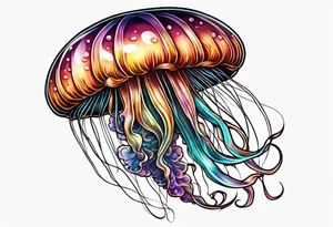 traditional jelly fish tattoo tattoo idea