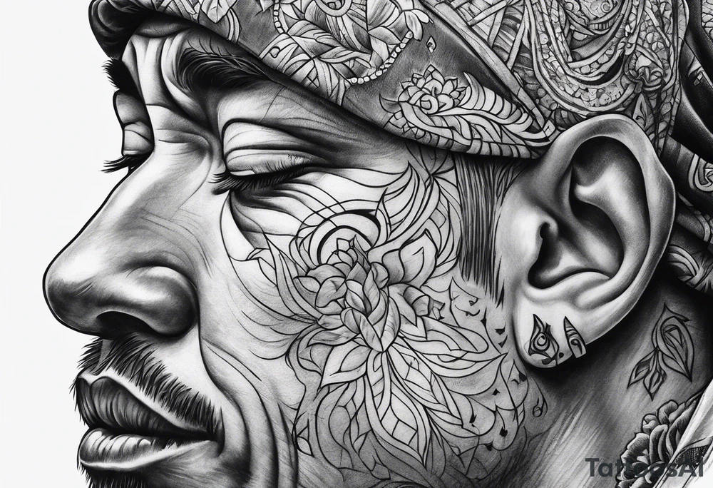 distressed pain tattoo idea