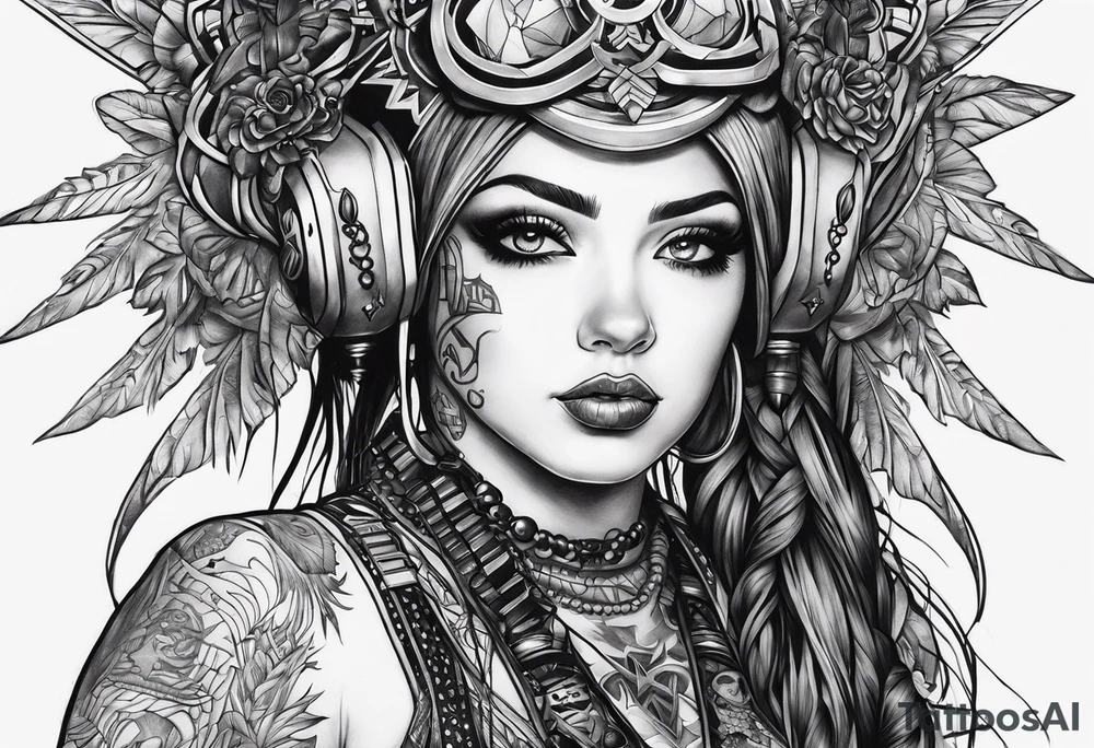 Cyber goth tattoo idea