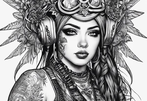 Cyber goth tattoo idea