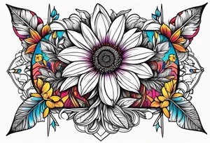 Indian blanket flower arrows tattoo idea