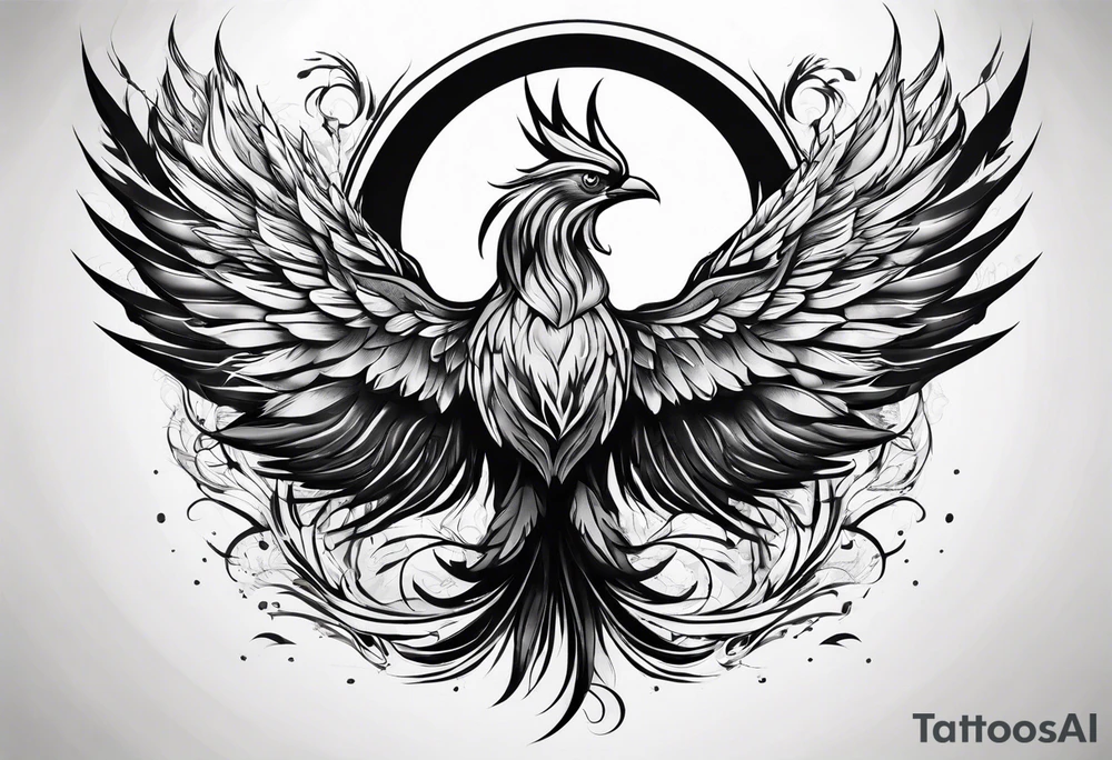 phoenix being reborn tattoo idea