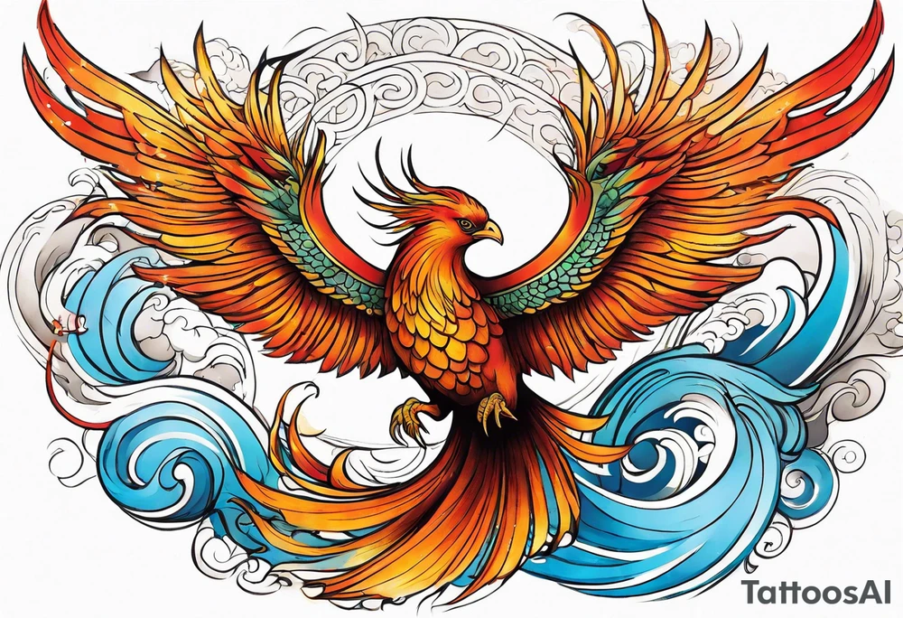 Flying Phoenix tattoo idea
