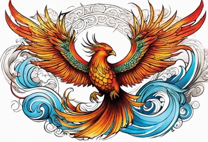 Flying Phoenix tattoo idea