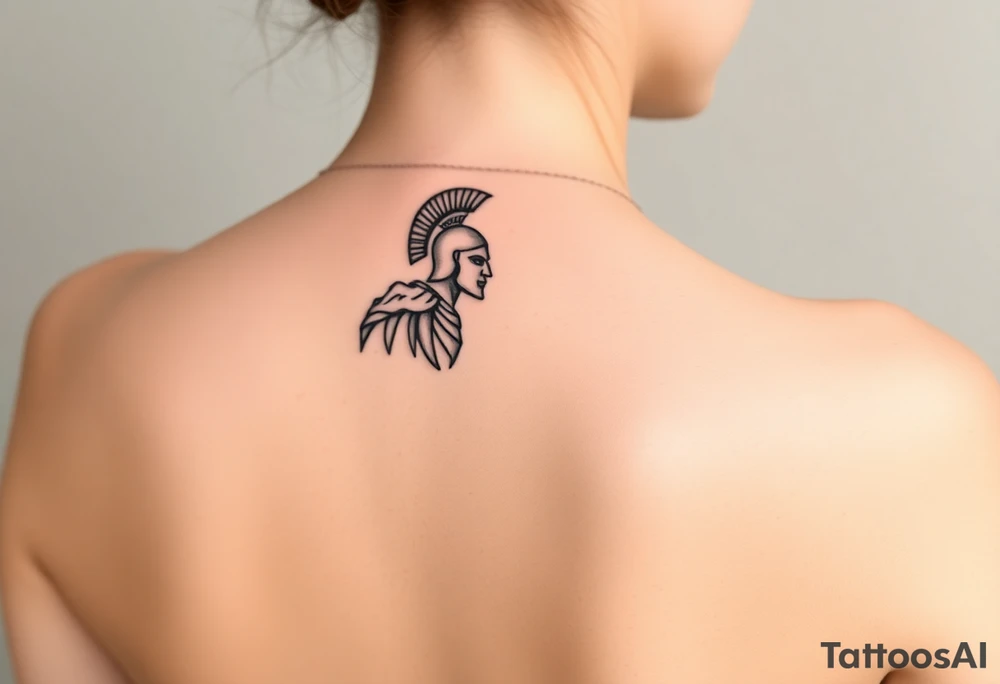 Spartan warrior tattoo on upper arm. tattoo idea