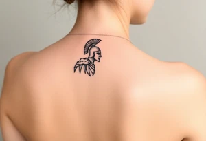 Spartan warrior tattoo on upper arm. tattoo idea