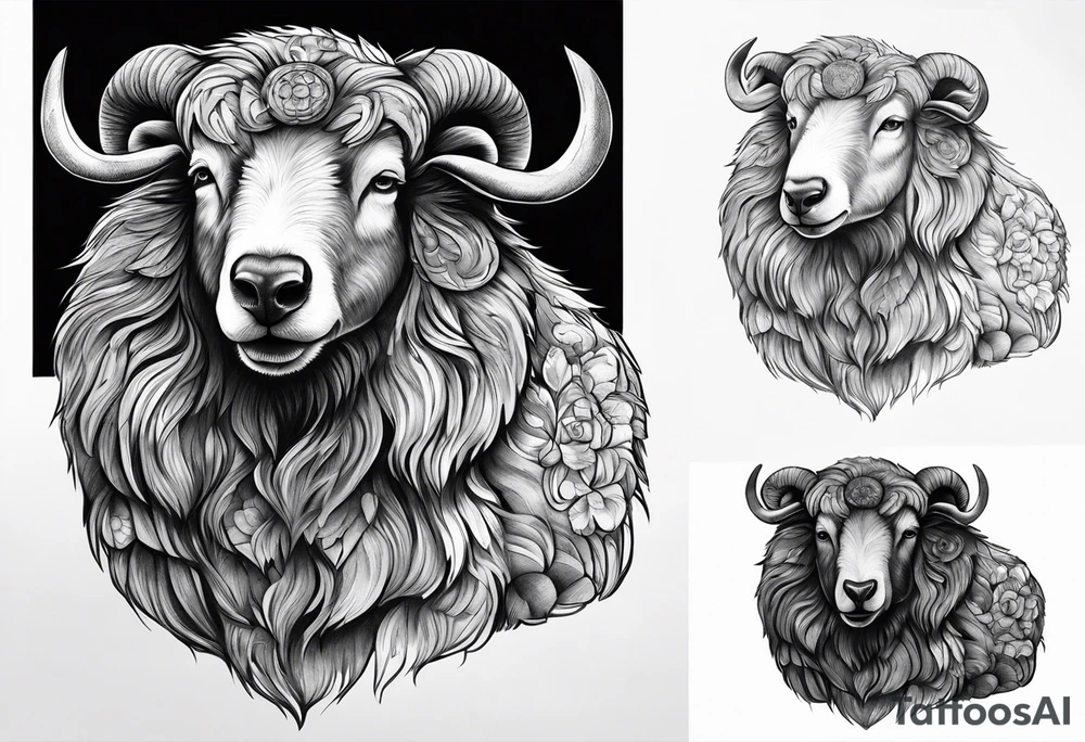 stone sheep grizzly yukon tattoo idea