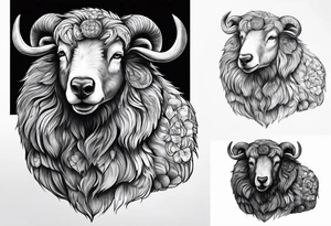 stone sheep grizzly yukon tattoo idea