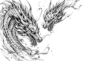 roaring dragons tattoo idea