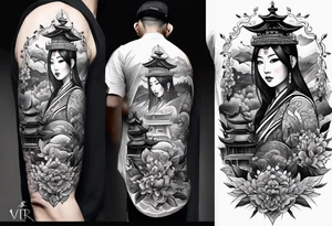 asian theme tattoo idea