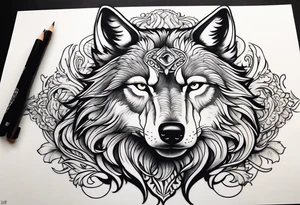 Wolf Phoenix tattoo idea