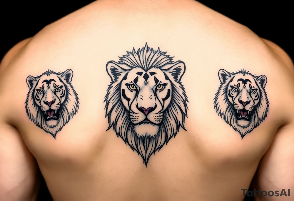 Lion family tattoo idea