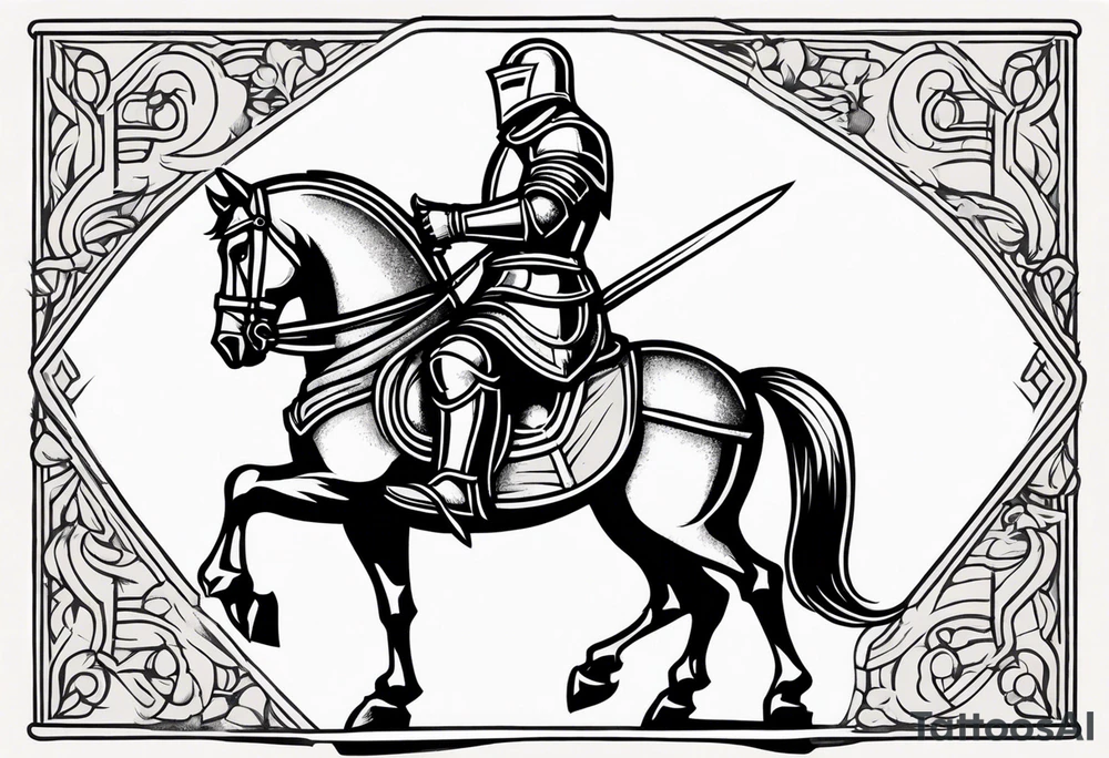 knight in armor traditonal vintage tattoo tattoo idea