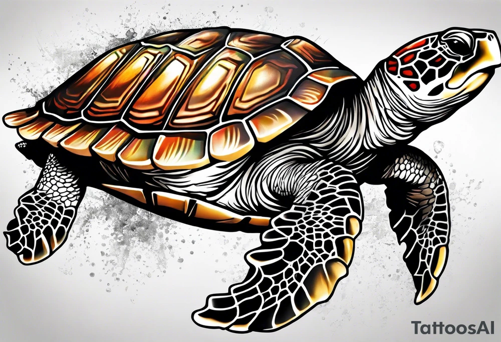 small sea turtle
 tattoo tattoo idea