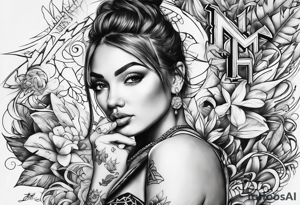 No quit graffiti style tattoo idea