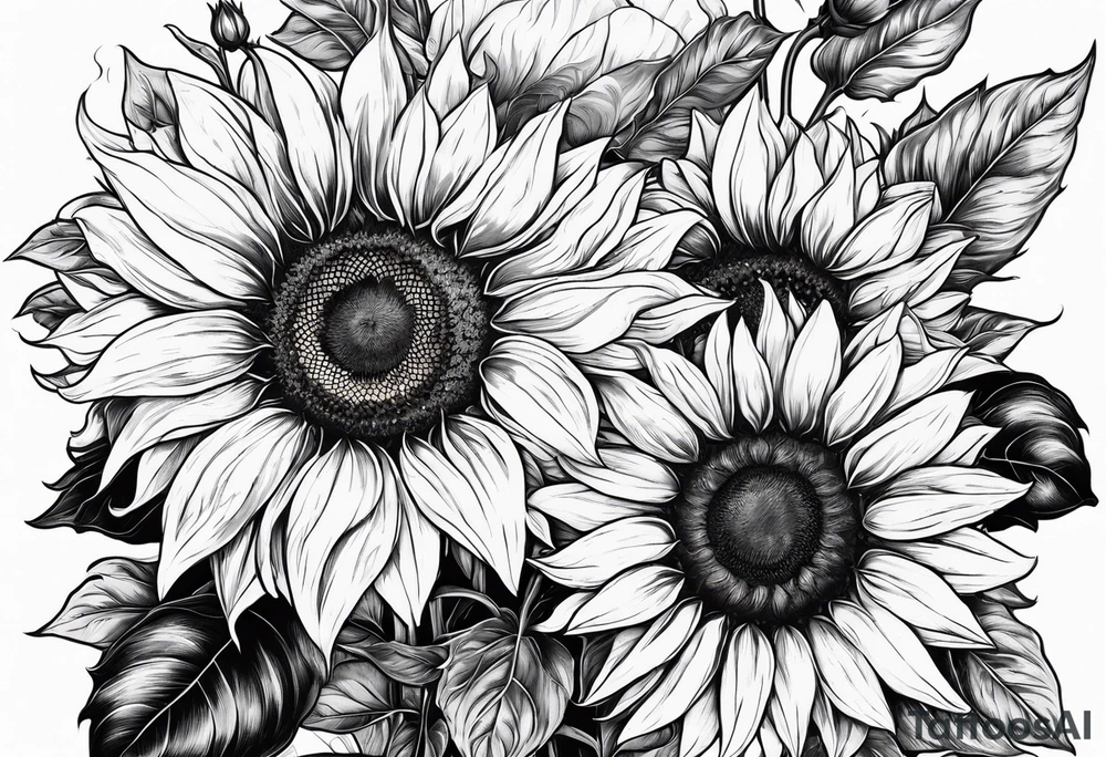 Sunflower for a male tattoo tattoo idea