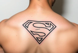 A hand tattoo that looks like the superman symbol but instead Says Soopa Villan tattoo idea