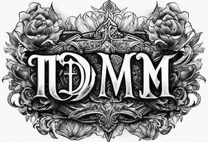 the letters tdm with smoke in the background tattoo idea