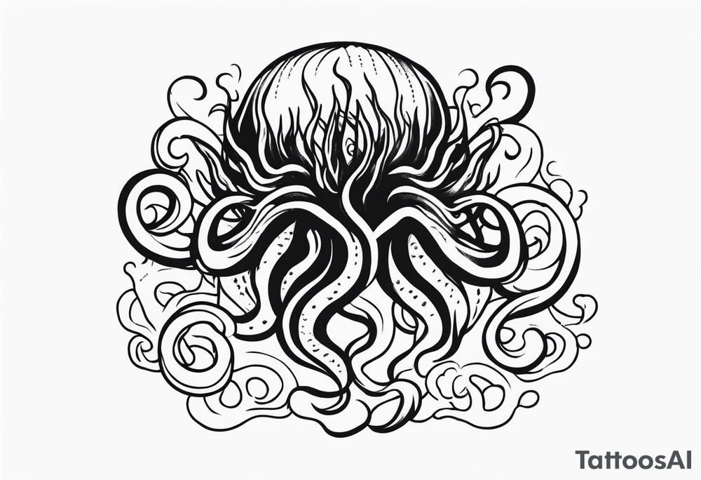 stranger things tentacle shadow monster tattoo idea