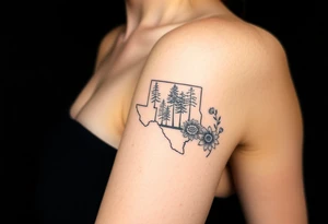 Texas 
Washington 
Connecticut 
State trees and flowers tattoo idea