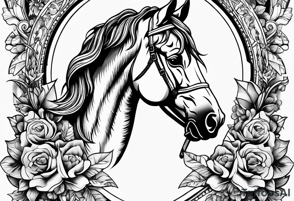 horse shoe tattoo idea