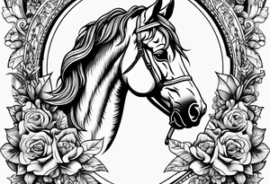horse shoe tattoo idea