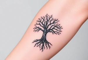 Family tree with roots tattoo idea