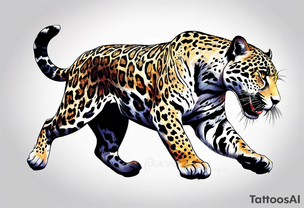 jaguar running tattoo idea