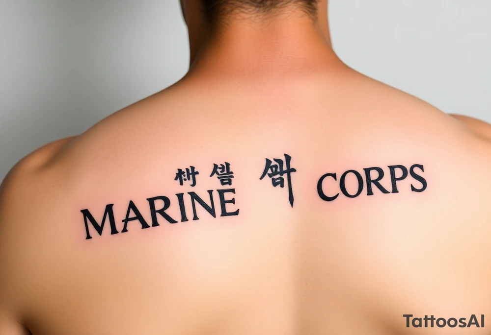 Republic of Korea
                Marine Corps
lettering to arm tattoo idea