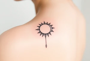 The sun and the moon cascading tattoo idea