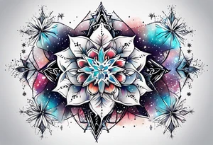 Constellation, leon, snowflake tattoo idea