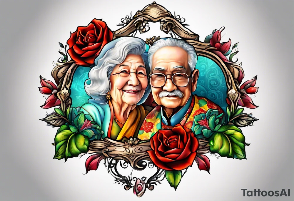 My two grandmas and my grandfather were very important for me tattoo idea