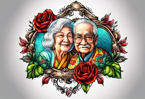 My two grandmas and my grandfather were very important for me tattoo idea