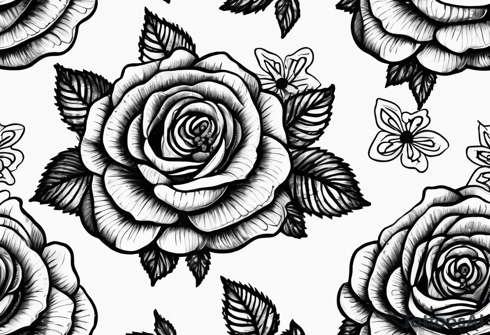 Roses, lace, pearl necklaces, 1950s perfume bottle, 1950s hair bows, 1950s pumps, lipstick tubes tattoo idea
