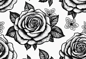 Roses, lace, pearl necklaces, 1950s perfume bottle, 1950s hair bows, 1950s pumps, lipstick tubes tattoo idea