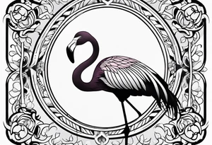 flamingo simple tattoo idea