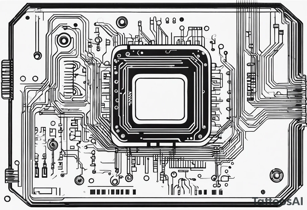 Futuristic Circuit Board tattoo idea