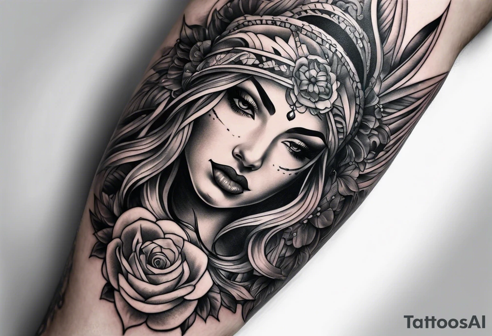 arm tattoo black work tattoo idea