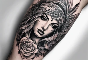 arm tattoo black work tattoo idea