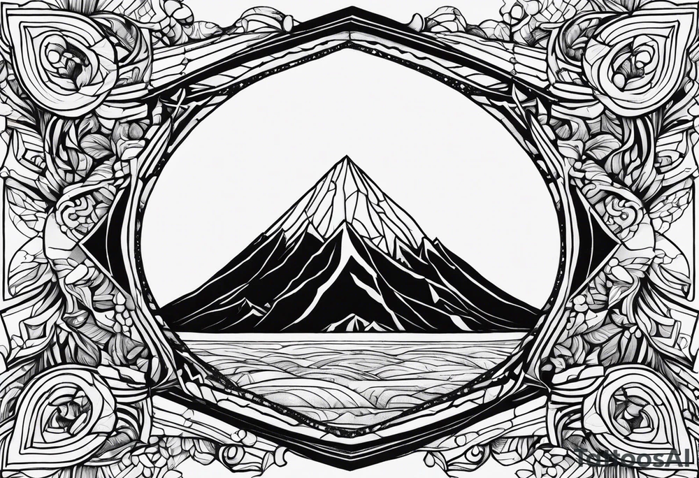 Volcan feu lave tattoo idea