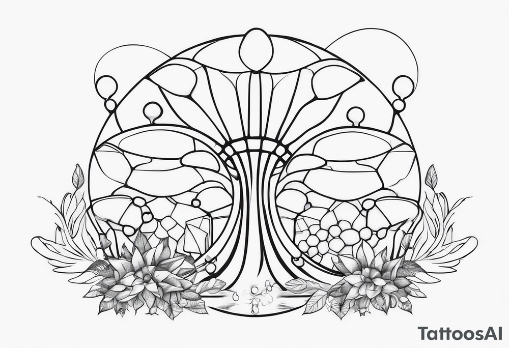 psilocybin and seotonin chemical structure tattoo idea