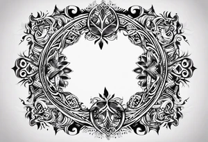 arm sleeve for a man. tribal tattoo style, symmetric, white background tattoo idea