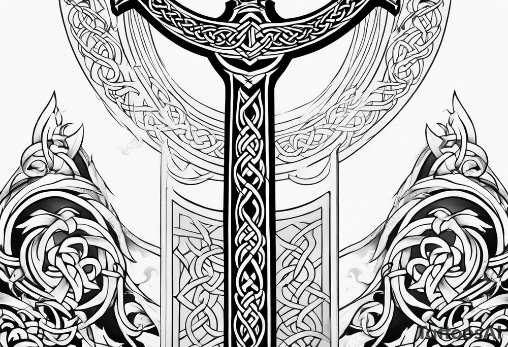 Celtic sword tattoo idea