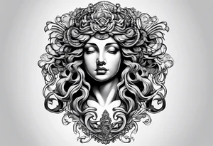 cabeça da medusa tattoo idea