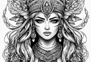 Courage, strong and brave tattoo idea