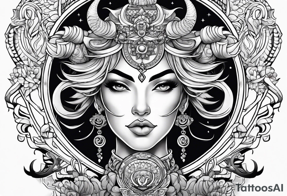 Taurus goddess tattoo idea