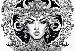 Taurus goddess tattoo idea