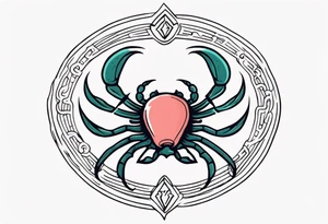 Traditional cancer sign tattoo idea