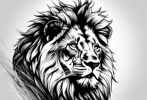 realistic lion tattoo idea