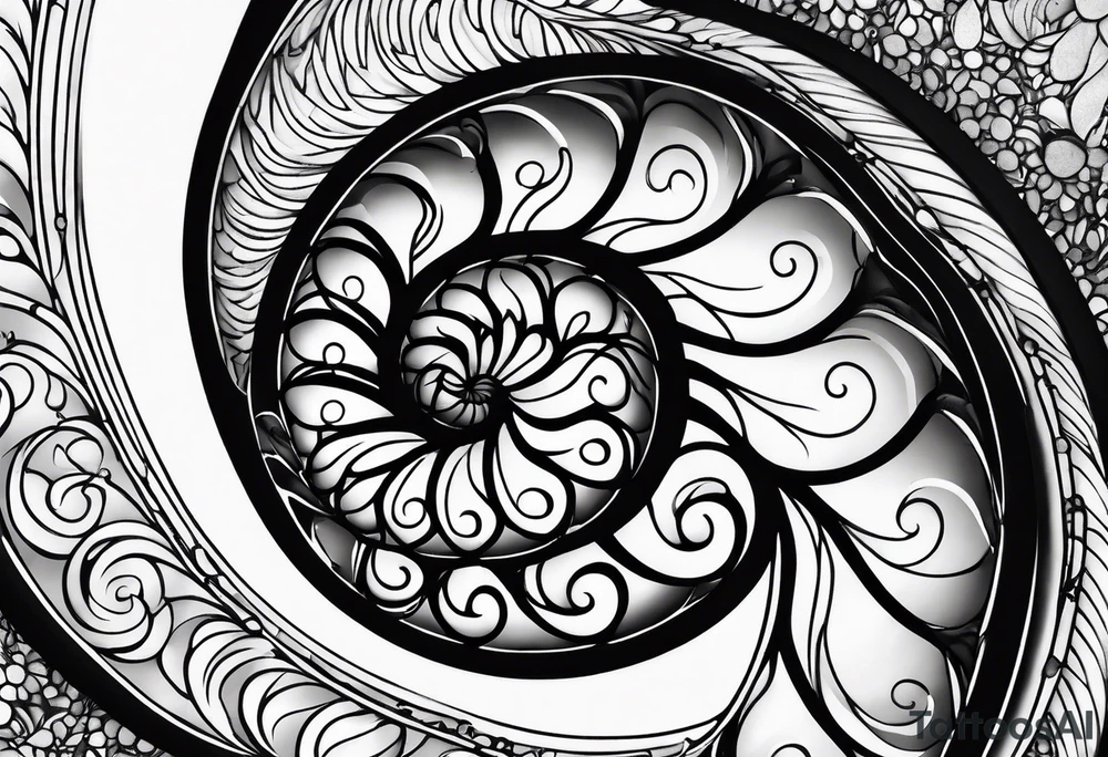 Nautilus shell tattoo idea